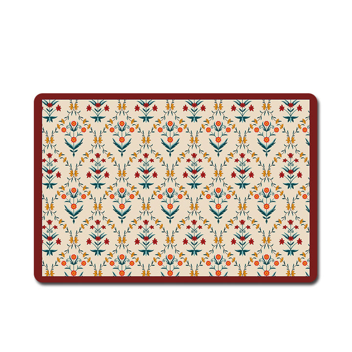 Vintage Floral Pattern Bath Mat Stornfield