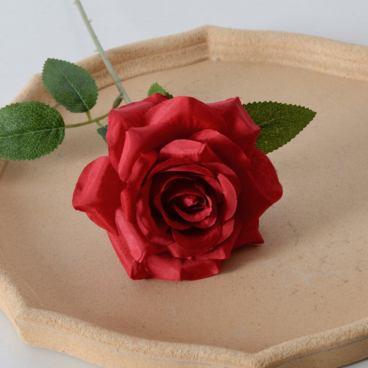 Elegant Silk Black Rose Hair Accessory