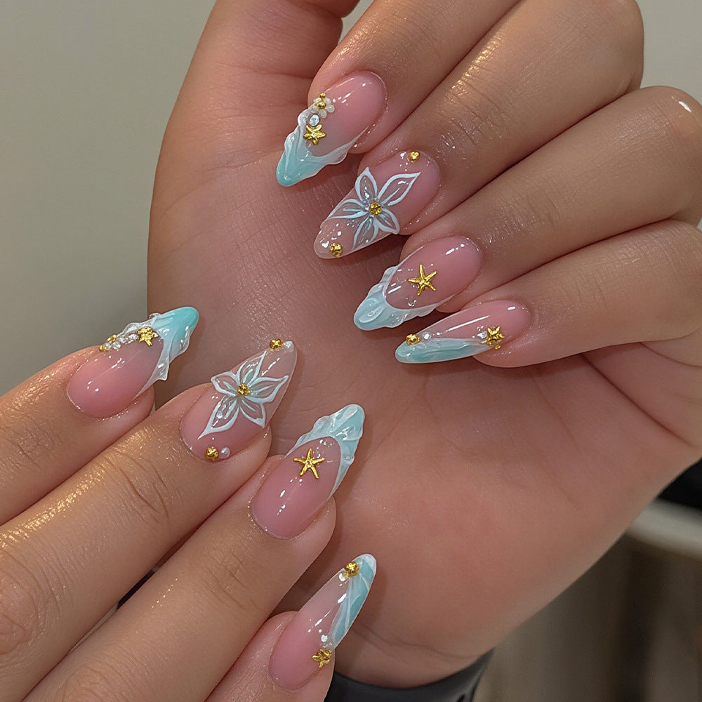 Artistic Butterfly-Themed Press-On Nail Art Stornfield