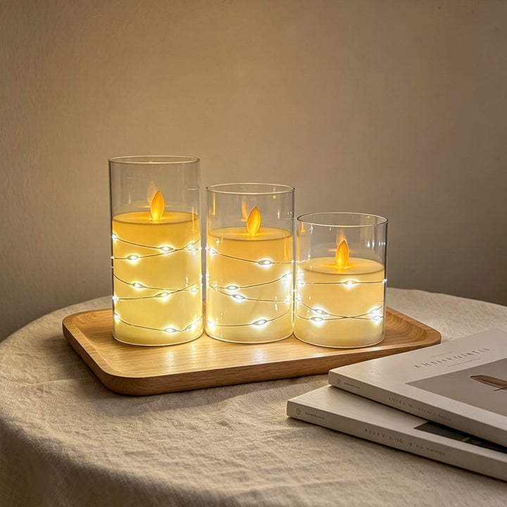 LED Scented Candle with Flame Effect Stornfield