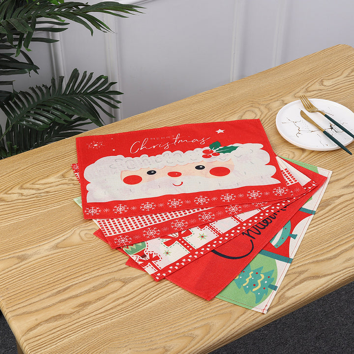 Christmas place mats with festive Santa motif Stornfield