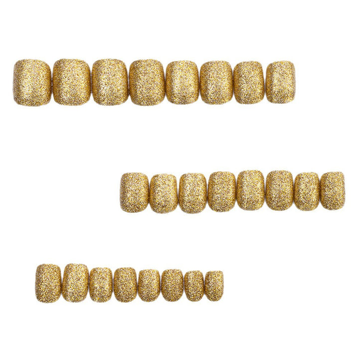 Glittering Artificial Nails In Elegant Square Design Stornfield