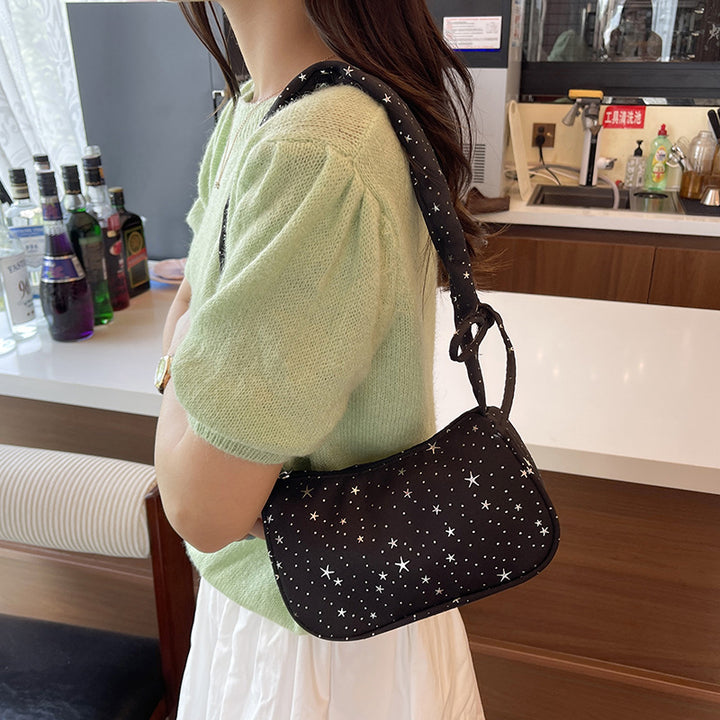Star-Patterned Mini Handbag