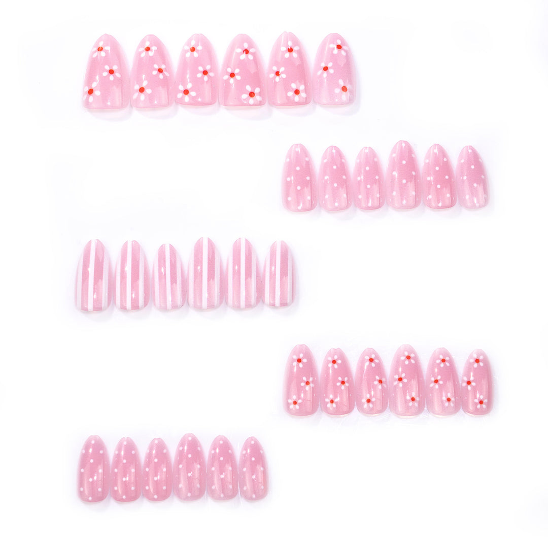 Elegant Floral Design Press-On Nail Art Set Stornfield