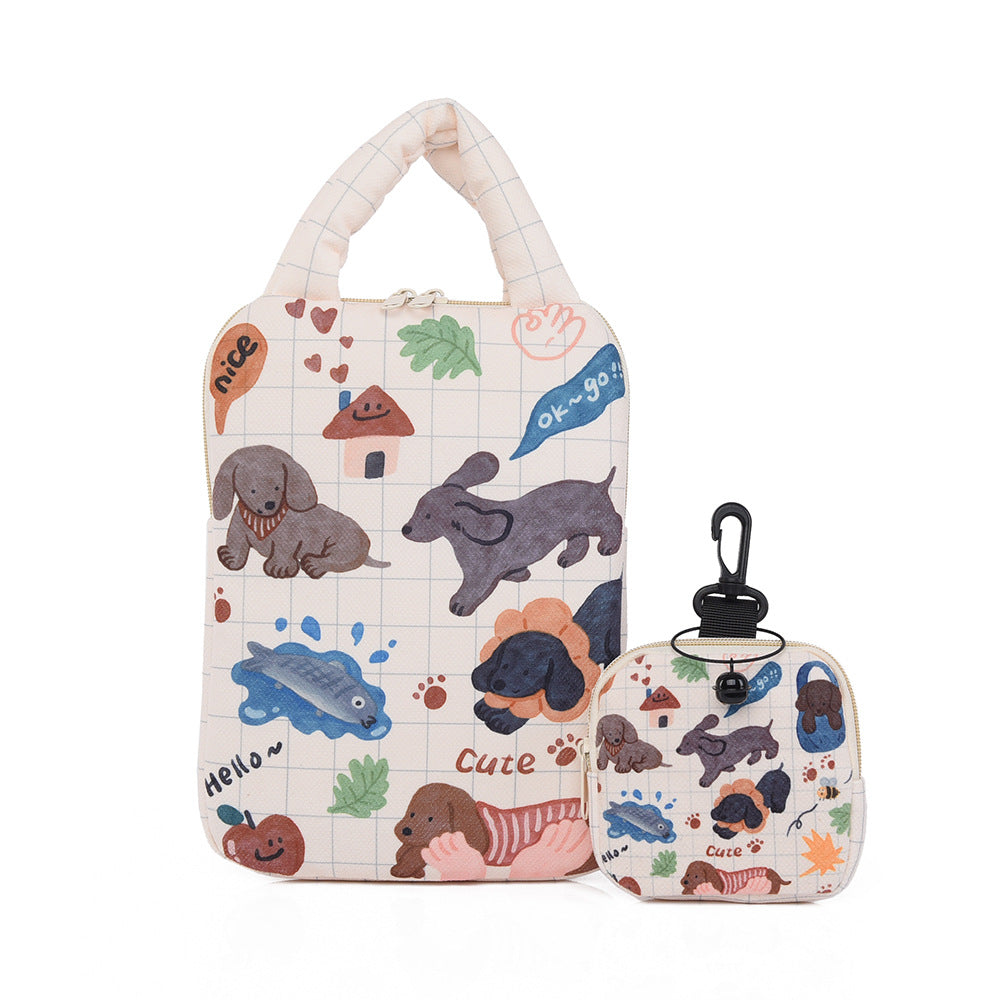 Stylish laptop cover with cute dog design Stornfield