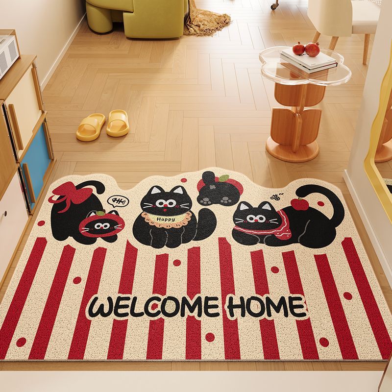 Playful Dog-Themed Welcome Mat