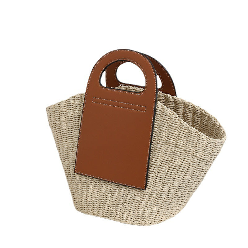 Fashionable basket bag with elegant leather accents Stornfield
