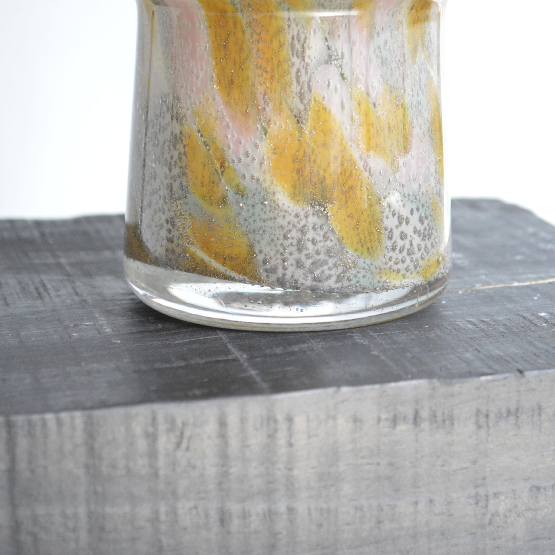Handblown Marbled Double-Bulb Decorative Glass Vase Stornfield