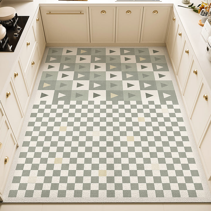 Floral Pattern Kitchen Rug