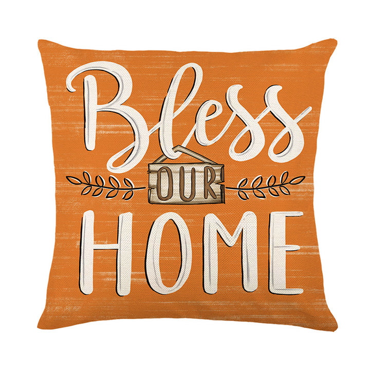 Decorative Throw Pillow Cover with Farmhouse Home Sweet Home Print