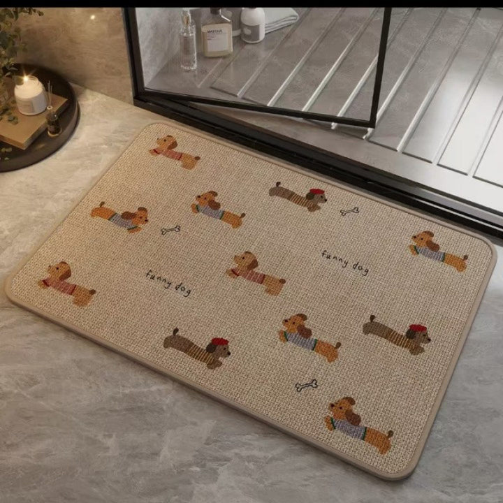 Fun Dog-Themed Anti-Slip Bath Mat Stornfield