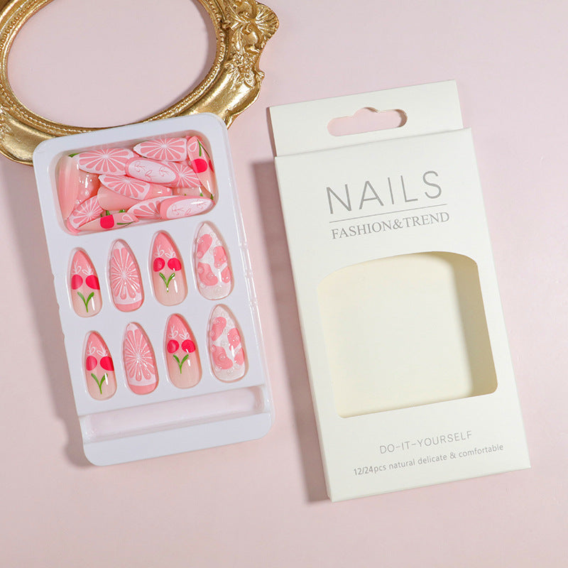 Premium Press-On Nail Set with Decorative Accents Stornfield