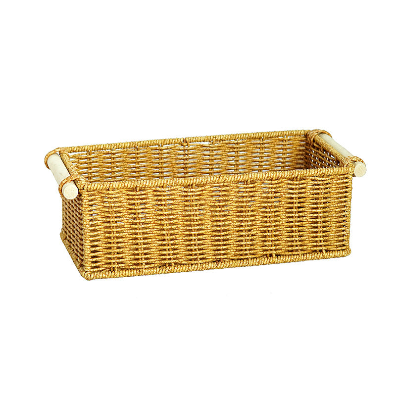 Versatile Woven Rectangular Storage Basket Stornfield