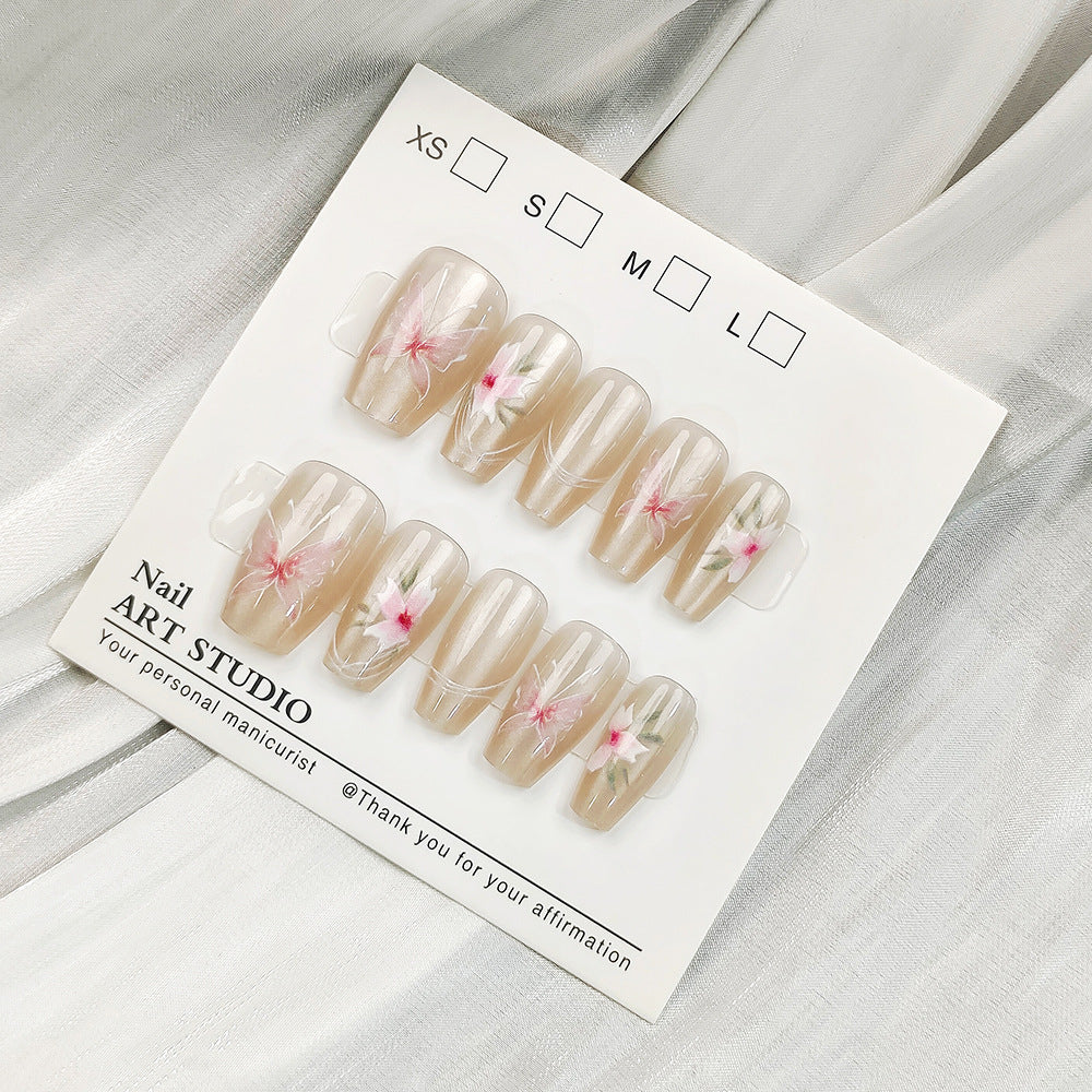 Artificial nail tips with shimmering design Stornfield