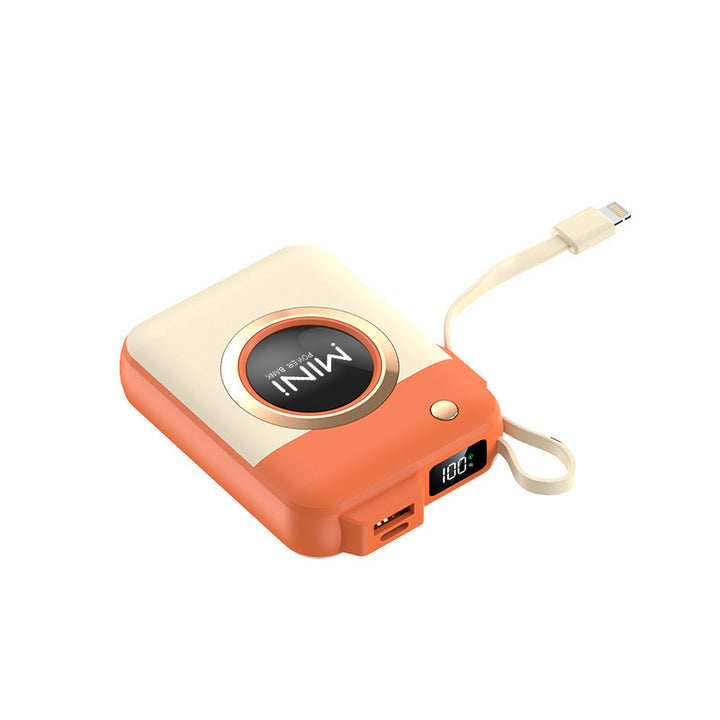 Portable Mini Power Bank with Integrated Charging Cable and Innovative Design Stornfield