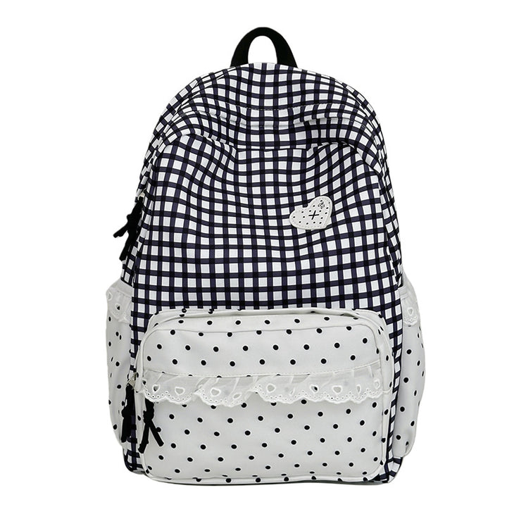 Whimsical Gingham Pattern Backpack Stornfield