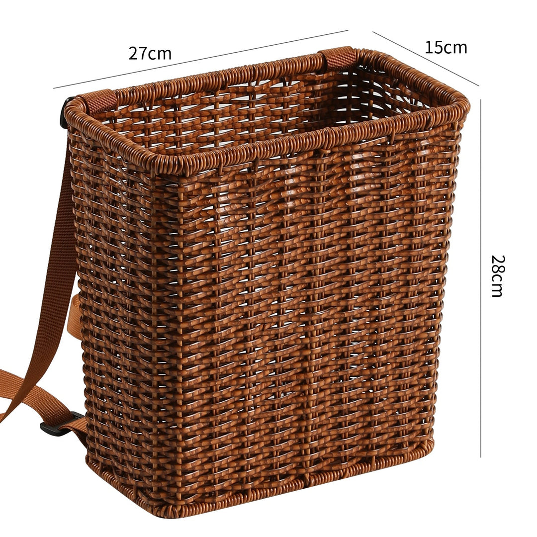 Handcrafted Wicker Storage Basket with Adjustable Strap Stornfield