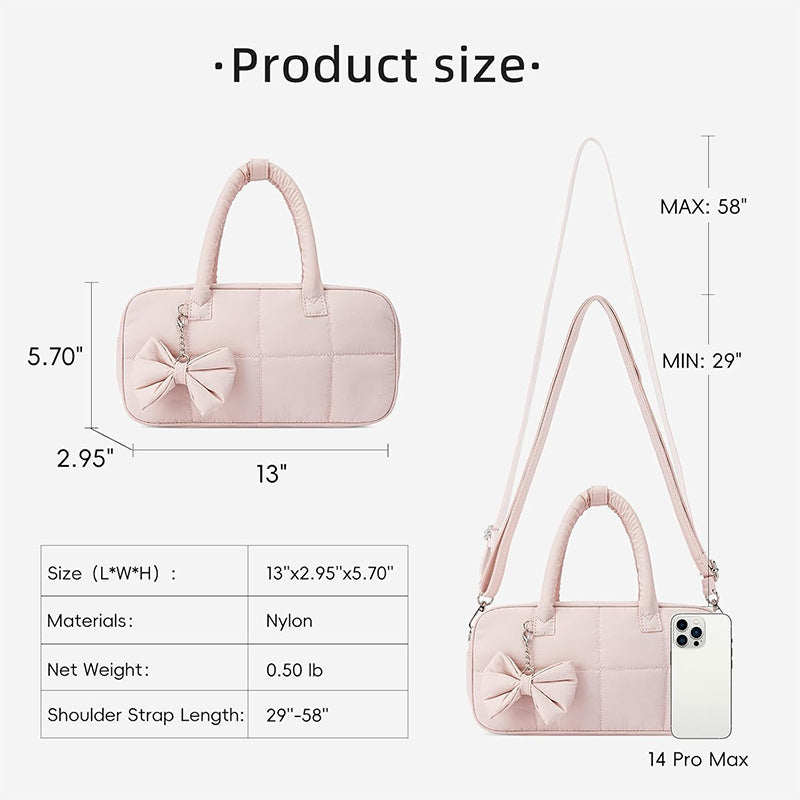 Padded handbag with stylish bow detail Stornfield