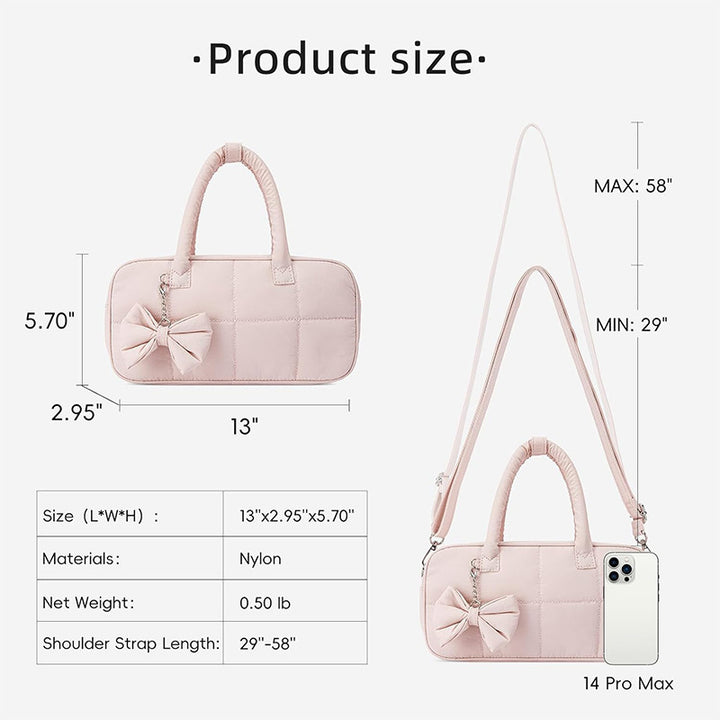 Padded handbag with stylish bow detail Stornfield