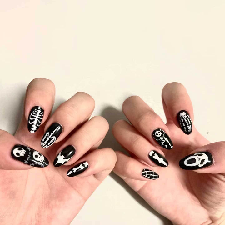 Gothic-Themed Press-On Nail Art Set Stornfield 1790727346