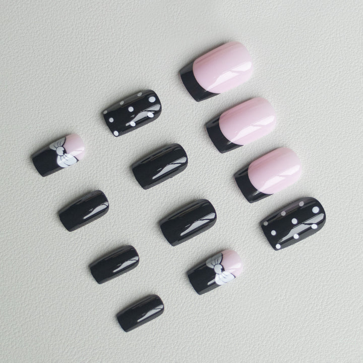 Artistic Polka Dot and Bow Nail Art Kit