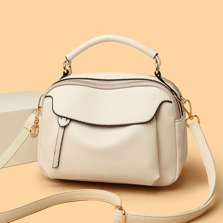 Classic Textured Leather Crossbody Bag