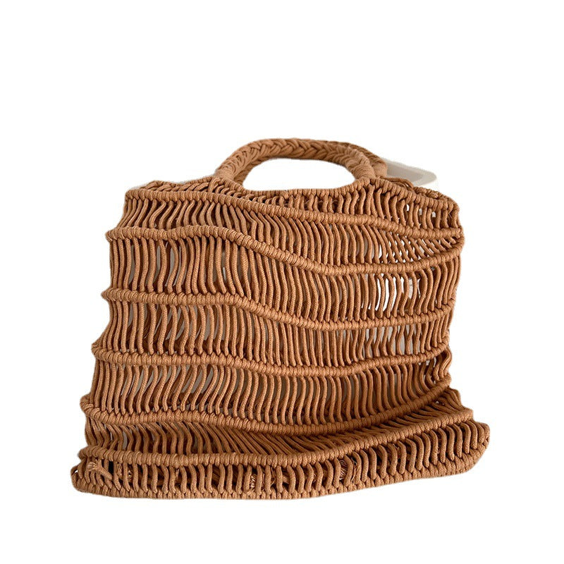 Handmade basket bag with braided design Stornfield