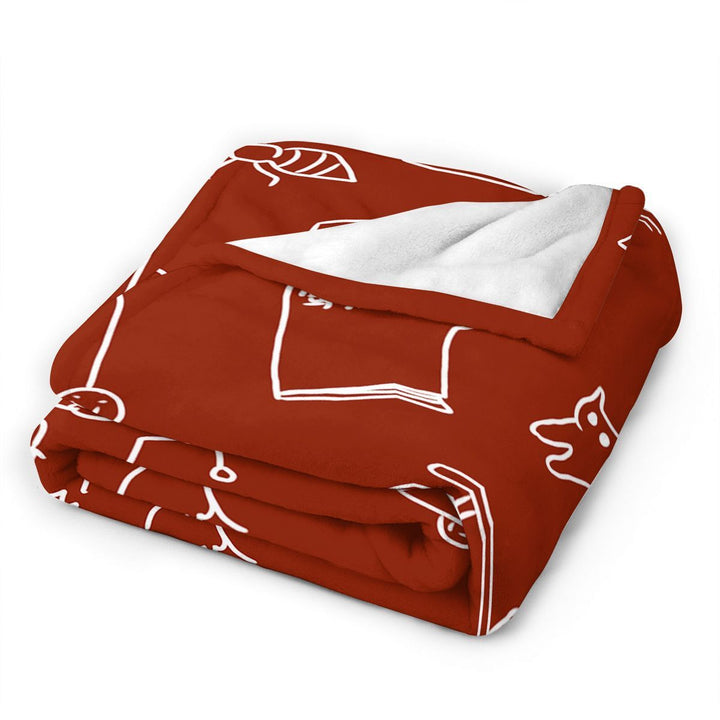 Fun Illustrated Plush Throw Blanket