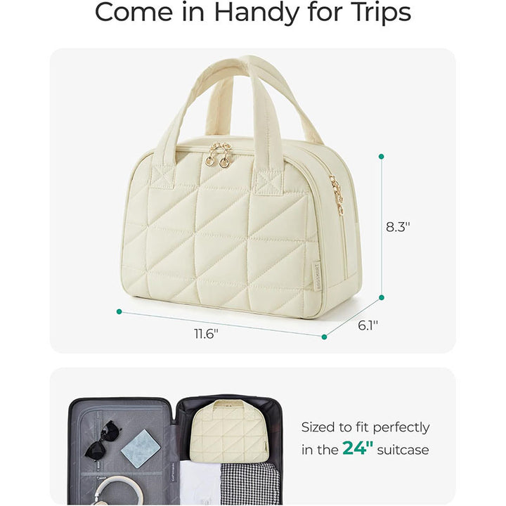 Cosmetic bag with padded interior compartment Stornfield