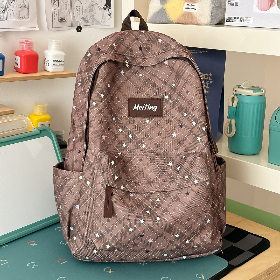 Plaid Pattern Casual Backpack Stornfield