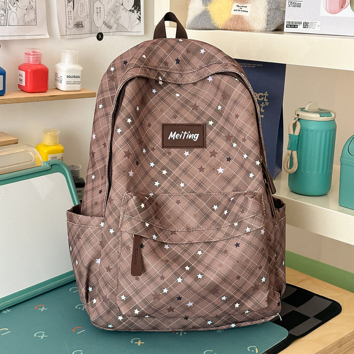 Plaid Pattern Casual Backpack Stornfield