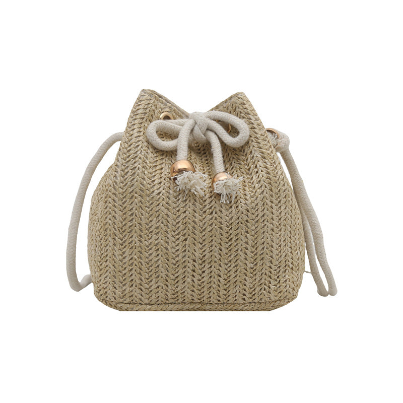 Bohemian Straw Bucket Bag Stornfield