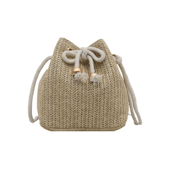 Bohemian Straw Bucket Bag Stornfield