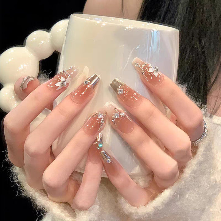 Elegant Glossy Square Press-On Nail Set
