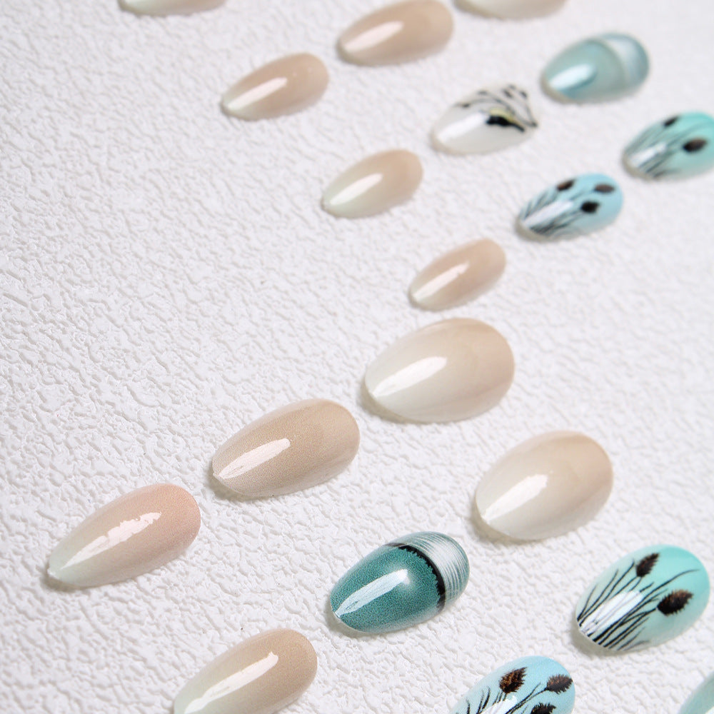 Artistic Nature-Inspired Press-On Nails Stornfield