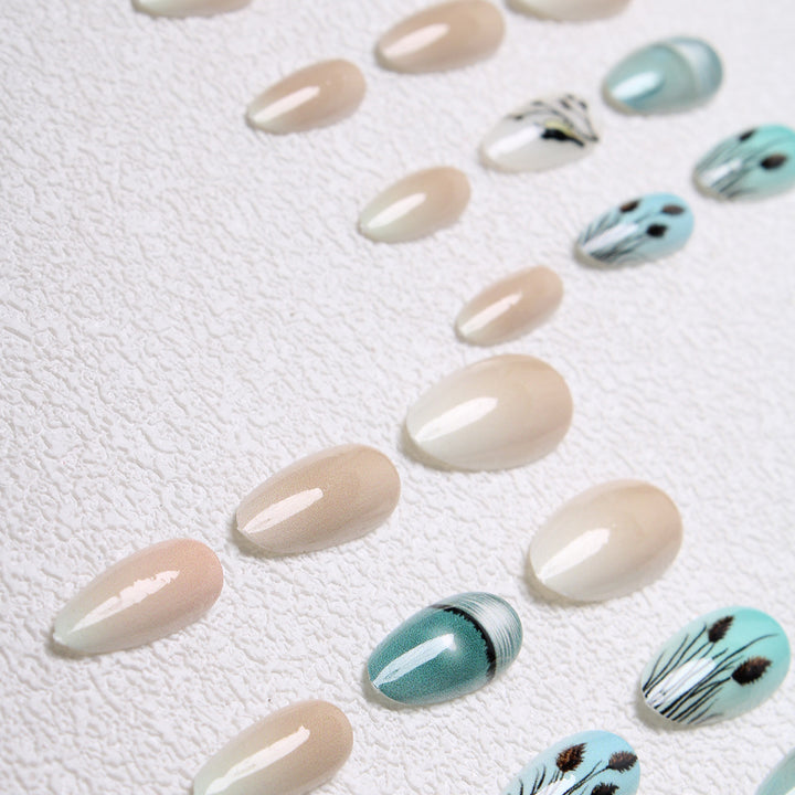 Artistic Nature-Inspired Press-On Nails Stornfield