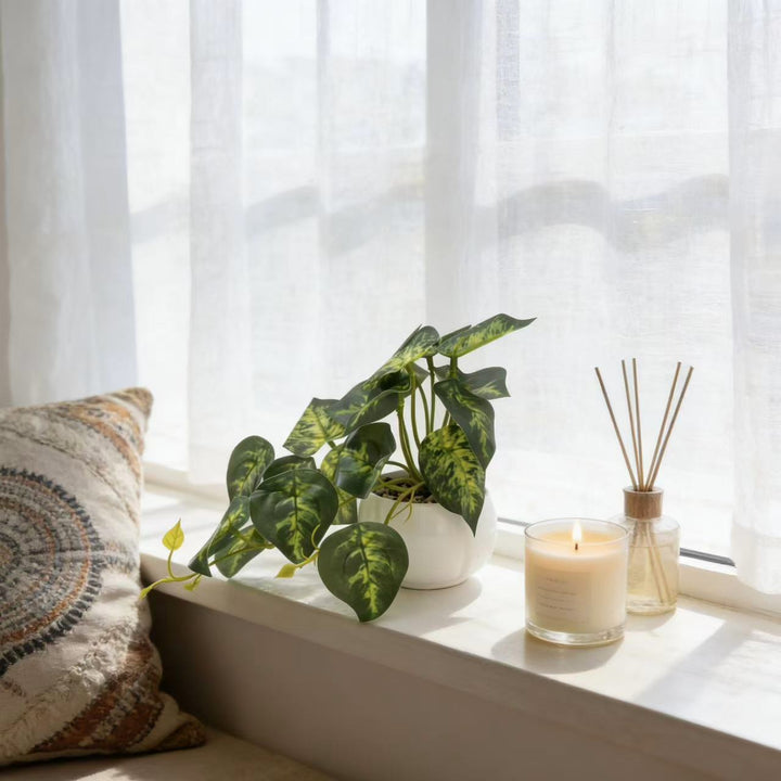 Lifelike Potted Green Plant