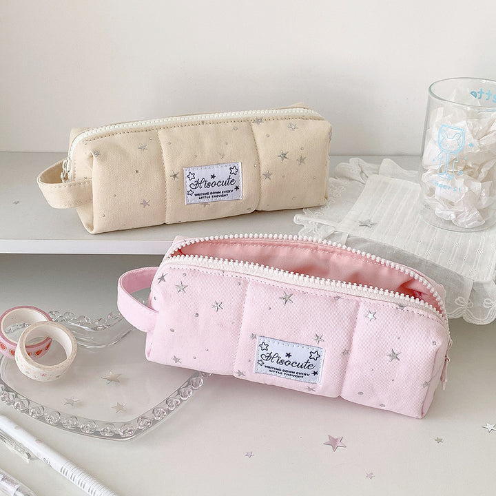 Stylish Star-Embellished Pencil Case