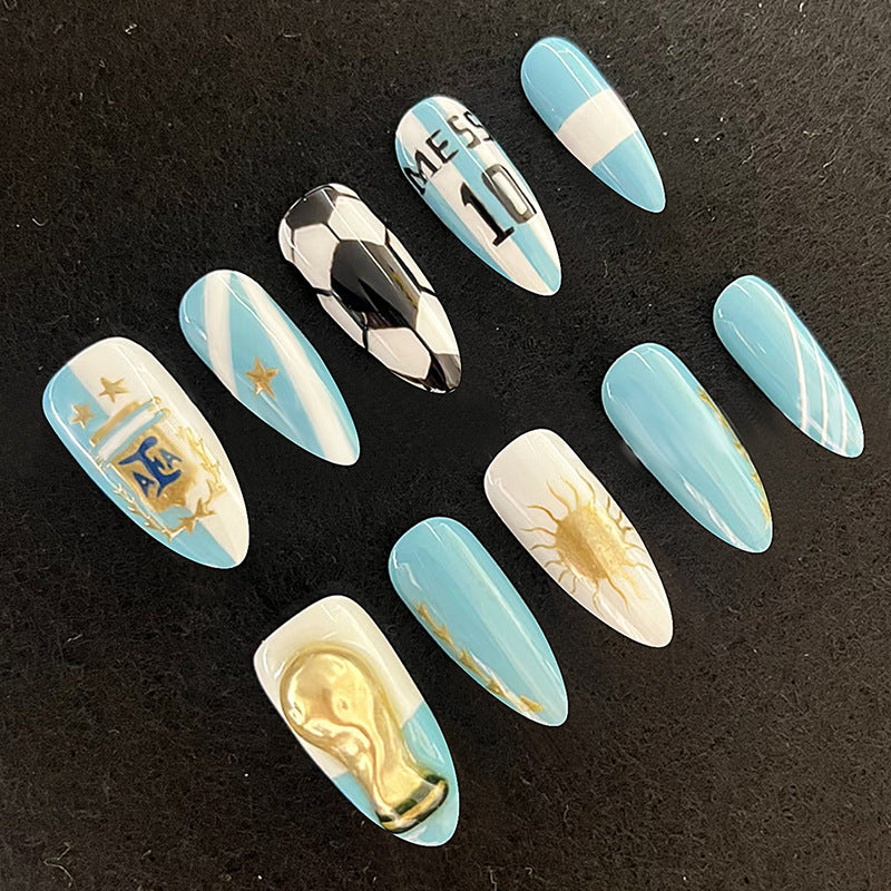 Creative nail art set with football theme Stornfield