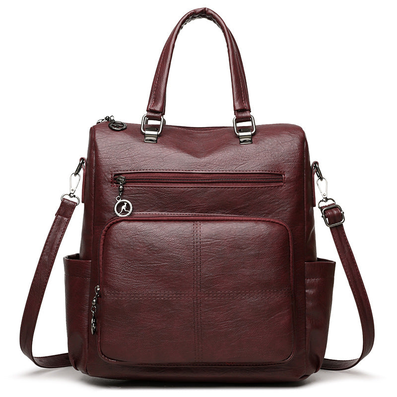 Stylish Multi-Functional Leather Backpack Stornfield