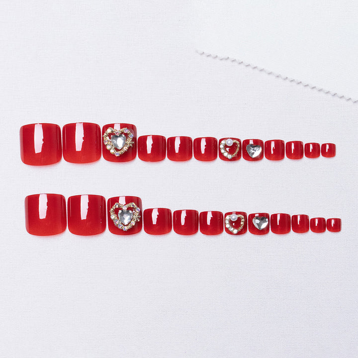 Heart-Embellished Pedicure Kit