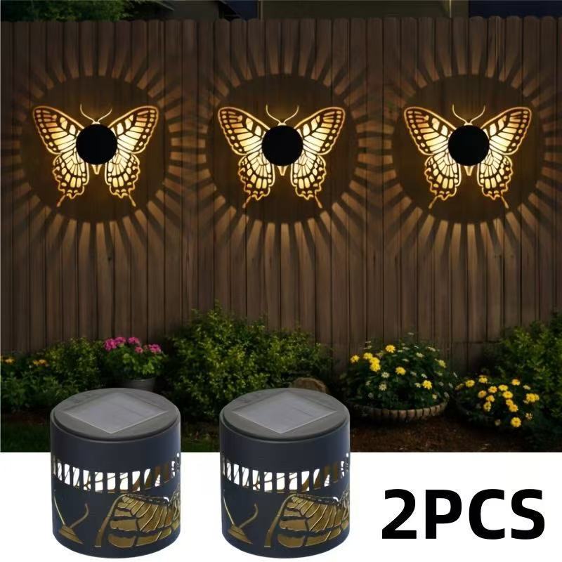Decorative Solar Wall Light With Mandala Projection Pattern Stornfield