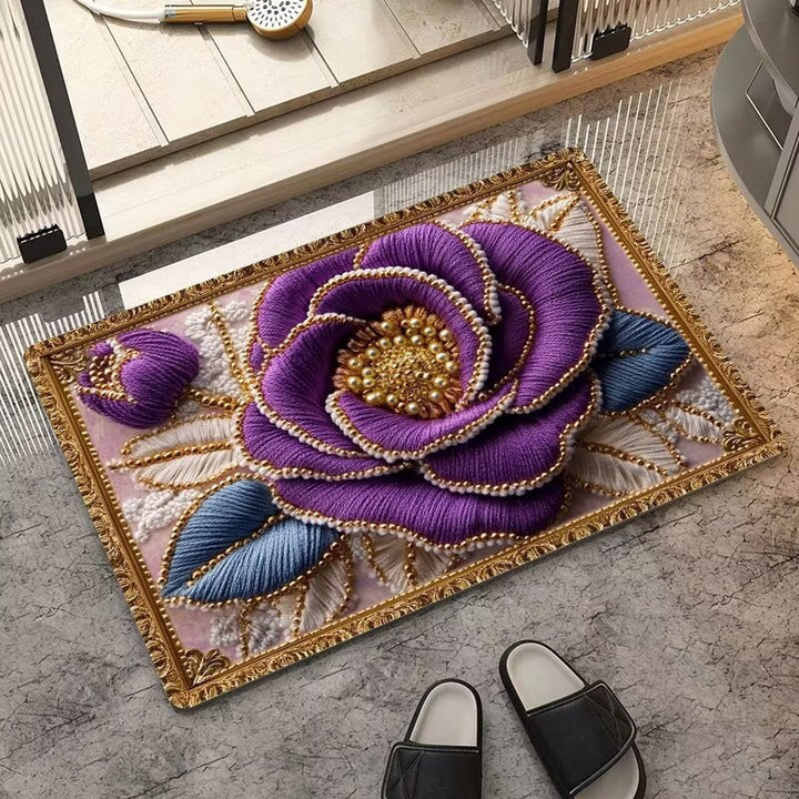 Luxurious Embroidered Floral Area Rug Stornfield