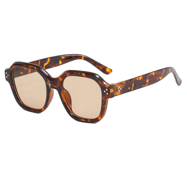 Ladies fashionable square sunglasses with mirrored lenses Stornfield