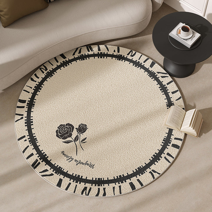 Round Motivational Area Rug Stornfield