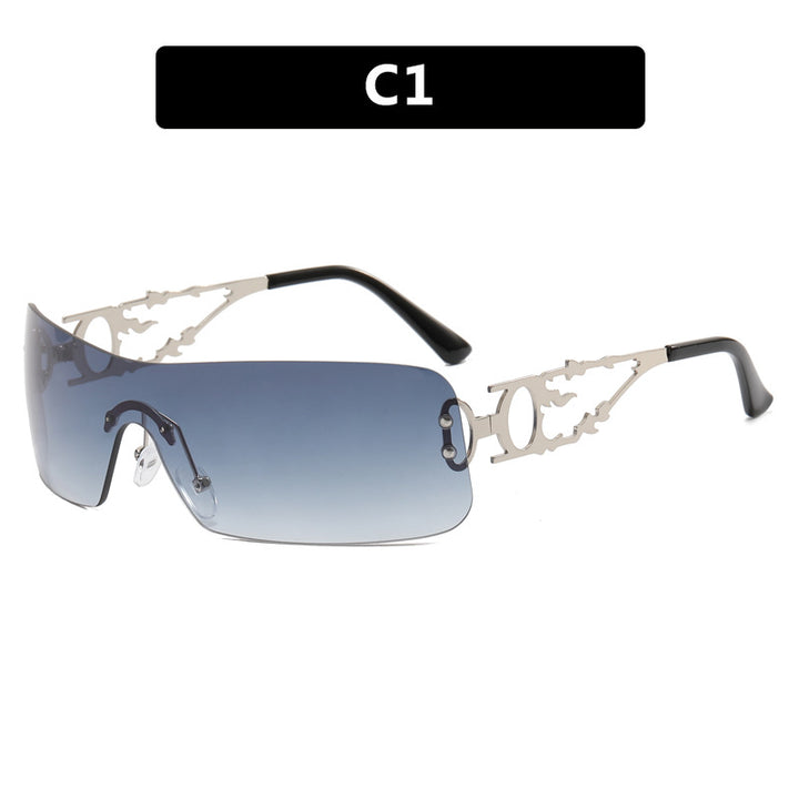 Women's futuristic sunglasses with ultra-modern metal accents Stornfield