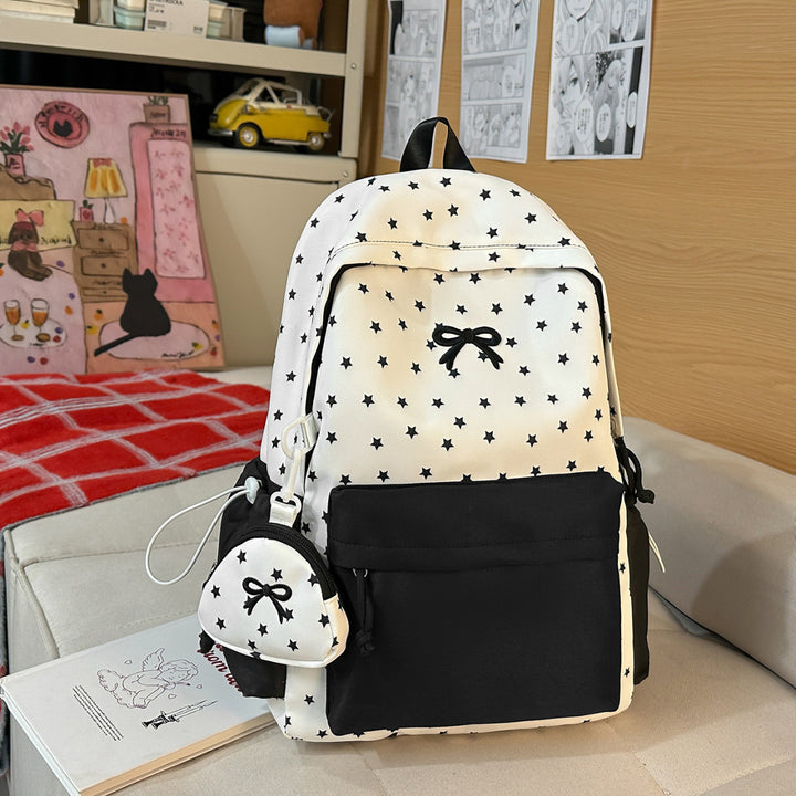 Playful Bow-Embellished Backpack Stornfield
