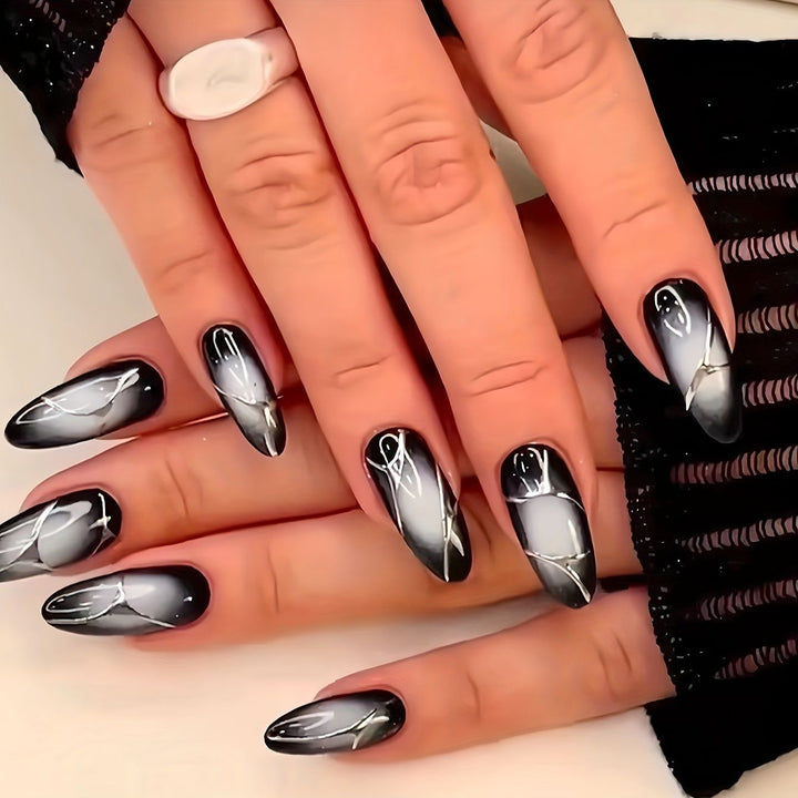 Floral Art Acrylic Nail Set Stornfield