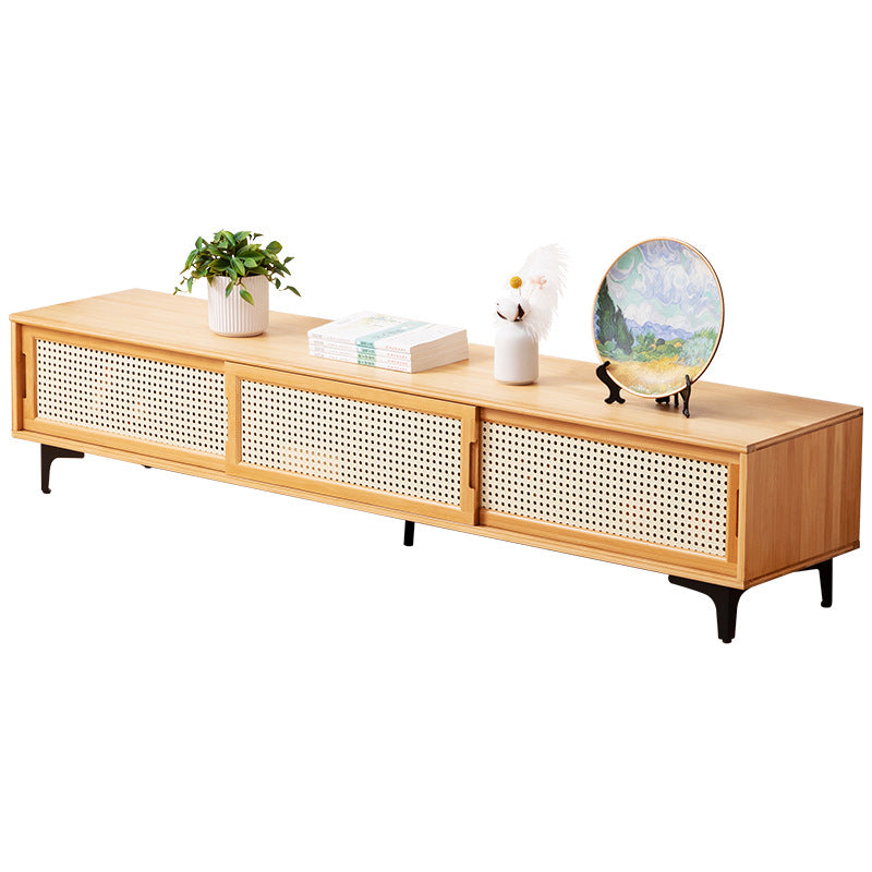 Elegant TV Cabinet with Stylish Rattan Elements and Generous Storage Stornfield