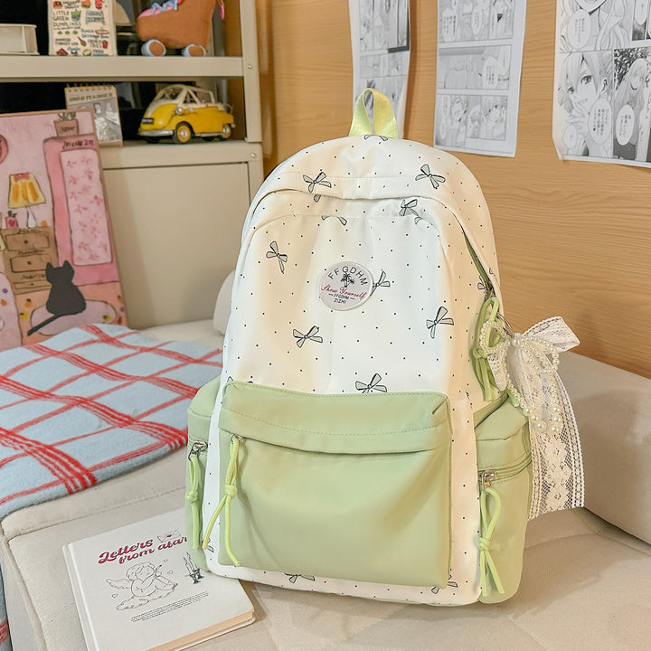 Stylish Bow-Embellished Casual Backpack Stornfield